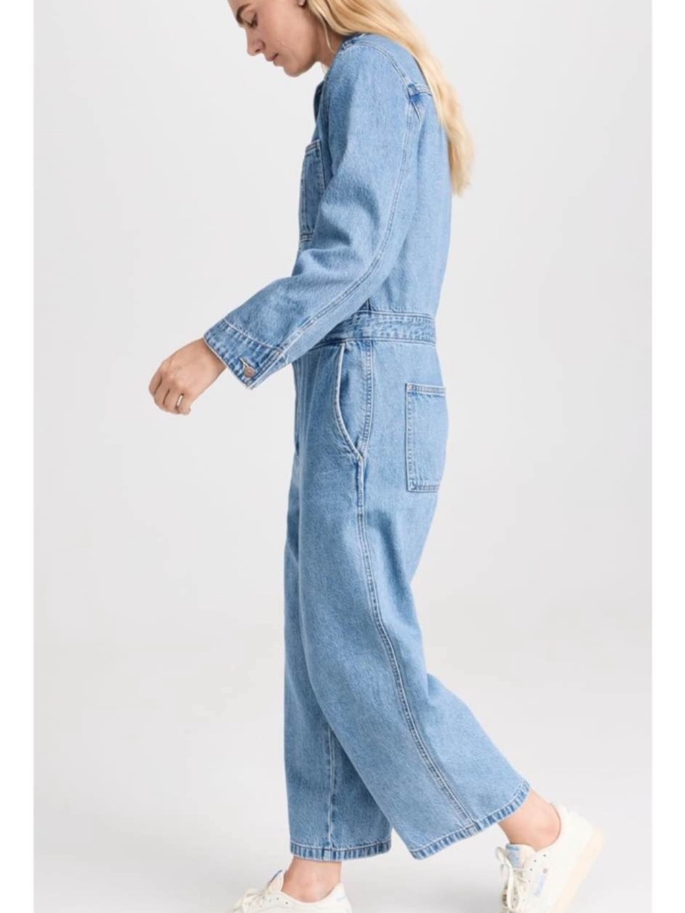 Levi's Light Blue Wide-Leg Denim Jumpsuit - Picture 3 of 10